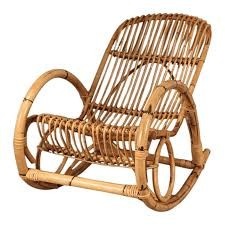 Handcrafted Bamboo Rocking Chair for Home and Patio – Eco-Friendly Natural Rattan Design